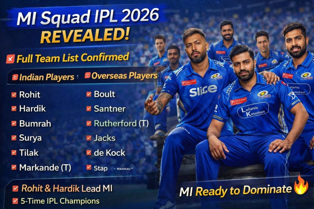 MI Squad IPL 2026 