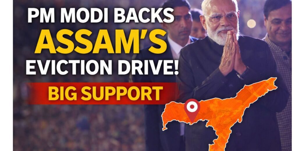 PM Modi backs the Assam Eviction Drive