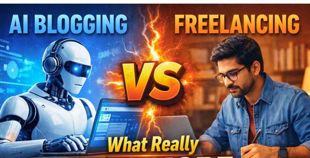 AI Blogging vs Freelancing Income