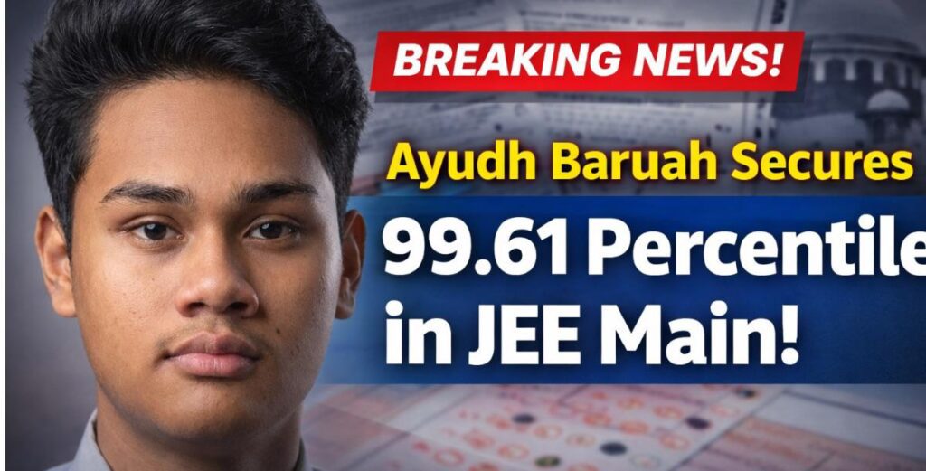Ayudh Baruah Scores 99.61 Percentile in JEE Main 2026 — A Defining Academi