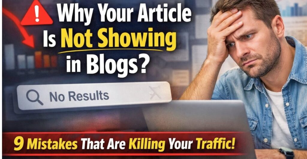 Why Your Article Is Not Showing in Blogs: The Real Reasons Your Content 
