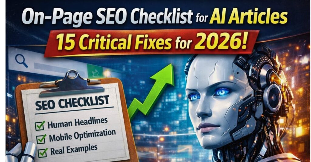 On-Page SEO Checklist for AI Articles