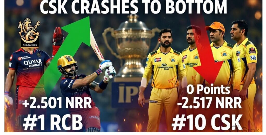 IPL 2026 points table update: