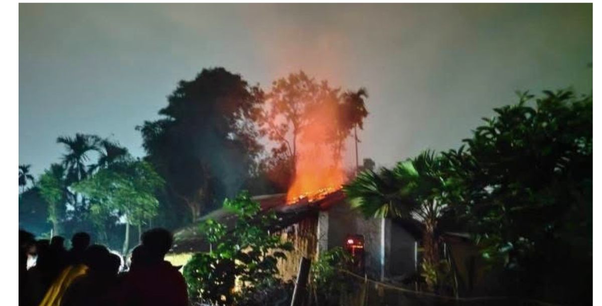 Duliajan Bihu Fire 2026: House Gutted in Madhuting Tea Garden