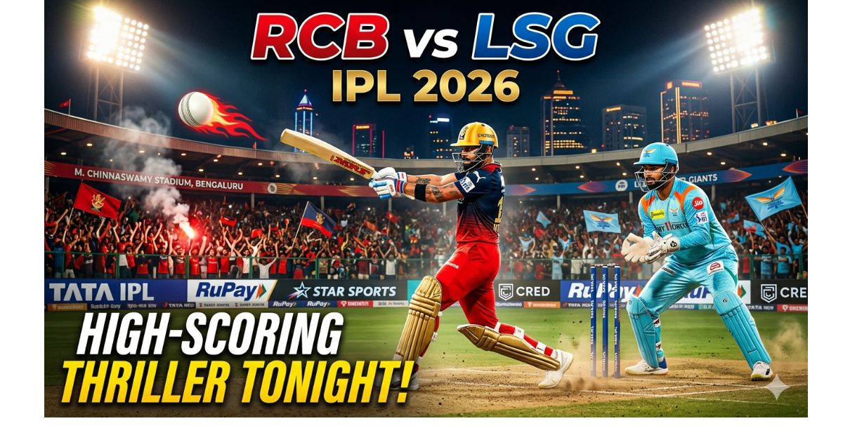 RCB vs LSG IPL 2026: High-Scoring Fireworks Expected at Chinnaswamy – Full Preview, Pitch Report & Weather Update