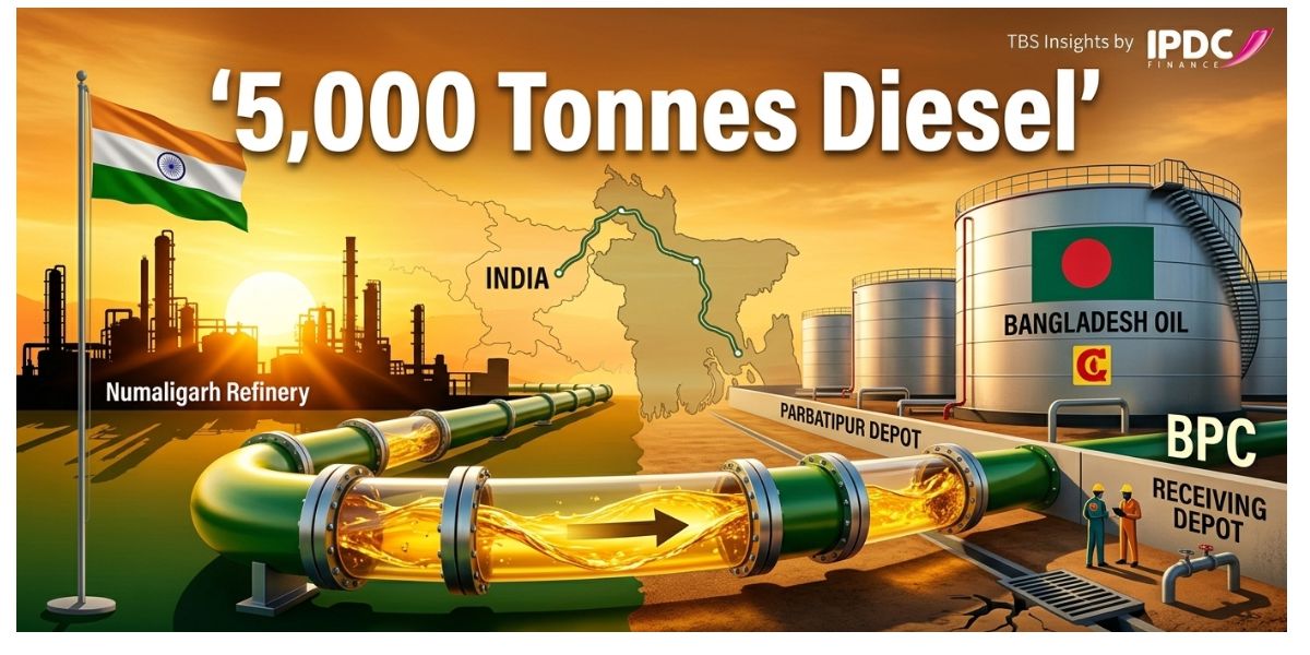 India Supplies 5000 Tonnes Diesel to Bangladesh via Pipeline