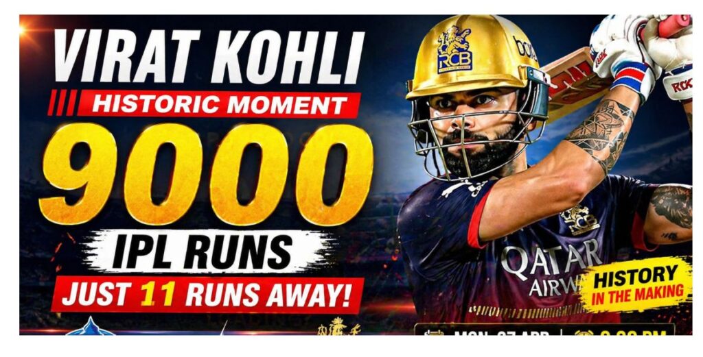 Virat Kohli 9000 IPL runs