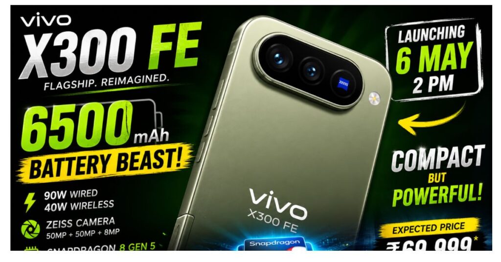 Vivo X300 FE Launch in India: 6500mAh Battery