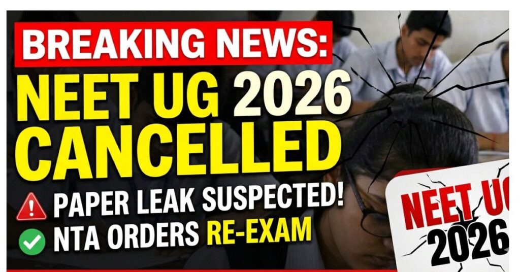 NEET UG 2026 Cancelled