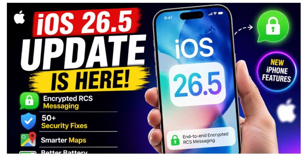 Apple iOS 26.5 update 2026
