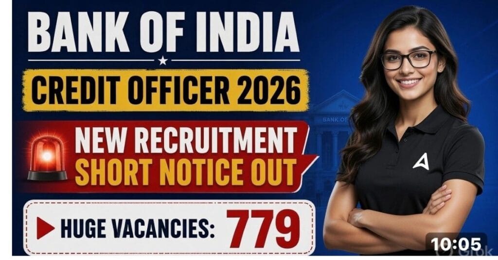 Bank Of India Credit Officer 2026 New Recruitment Short Notice Out 779 Vacencies 3 `Bank of India Credit Officer Recruitment 2026 | 779 Vacancies