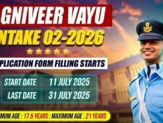 IAF Agniveervayu Recruitment 2026 notification for Intake 01/2027