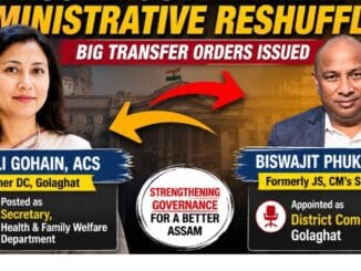 "Assam Golaghat District Commissioner transfer 2026 — Pubali Gohain and Biswajit Phukan administrative reshuffle"