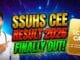 SSUHS CEE Result 2026 scorecard download notice for B.Sc Nursing, Pharmacy and Allied Health courses in Assam
