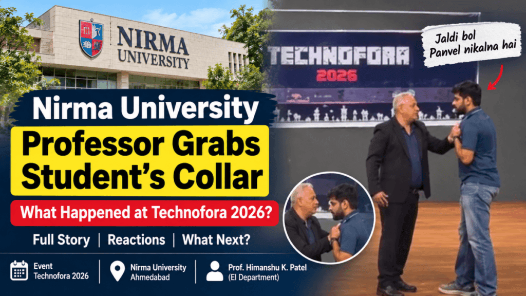 Nirma University Viral Video: What Happened Between the Professor and Student at Technofora 2026? 1 DA6244D3 5CE3 4915 A114 C768B7674977
